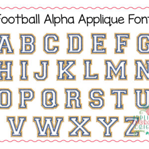 551 Football Block Alpha Applique Font