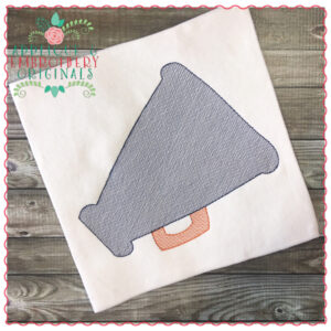 555 Megaphone Simple Stitch Quick Embroidery Design