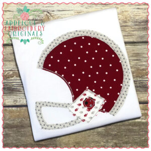 565 Football Helmet Simple Stitch Applique Design