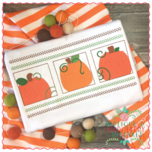 569 Pumpkin Block Trio Smocked Embroidery Design