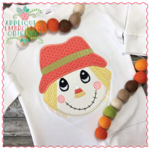 574 Scarecrow Face Applique Design