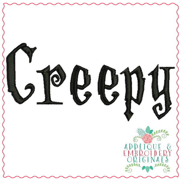 593 Creepy Embroidery Font