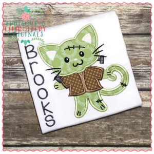 623 Franken Frankenstein Kitty Applique Design