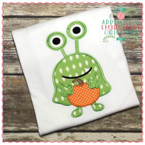 634 Two Eyed Monster Pumpkin Applique Design