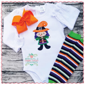 639 Little Sabrina Witch Applique Design