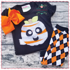 640 Mummy Pumpkin Applique Design
