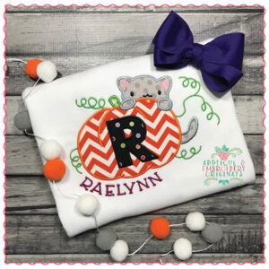 641 Pumpkin Kitty Alpha Applique Font