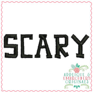 646 Scary Embroidery Font