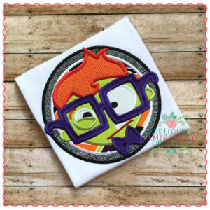 656 Zombie Nerd Boy Applique Design