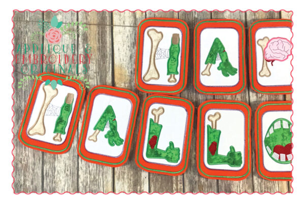 660 Zombie Alpha Applique Font Design - Image 3