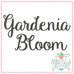 667 Gardenia Bloom Embroidery Font