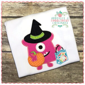 672 Pumpkin Treat Halloween Monster Applique Design