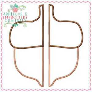 674 Split Acorn Applique Design