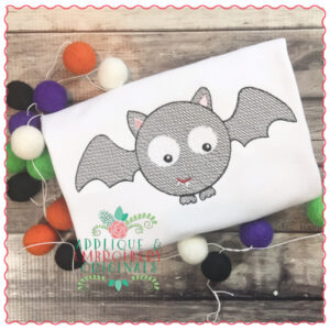 684 Bat Sketch Embroidery Design