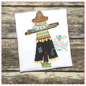694 Scarecrow Simple Stitch Applique Design