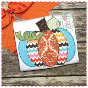 699 Pumpkin Vine Simple Stitch Applique Design