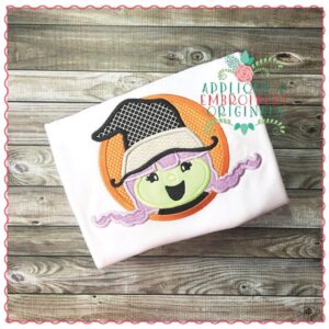 700 Witch Pigtails Patch Applique Design