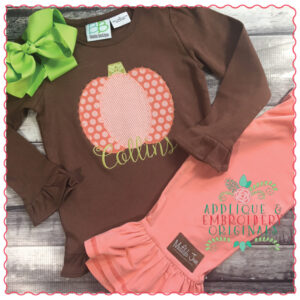 708 Pieced Pumpkin Vintage Applique Design