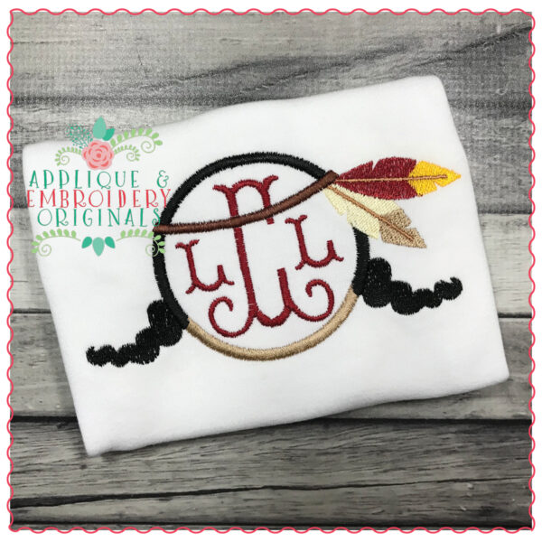 724 Native American Braids Monogram Circle Embroidery Design – Applique ...