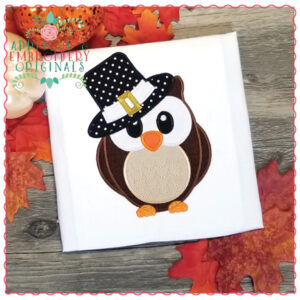 726 Pilgrim Boy Owl Applique Design