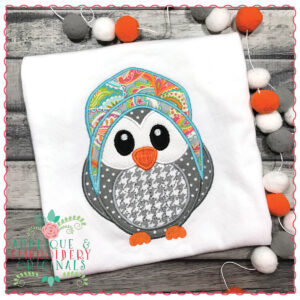 729 Girl Pilgrim Owl Applique Design