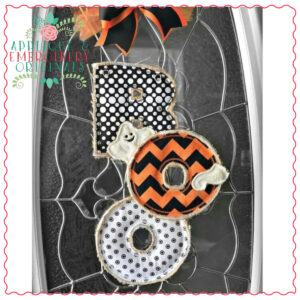 733 BOO Ghost Door Hanger In-The-Hoop Applique Design