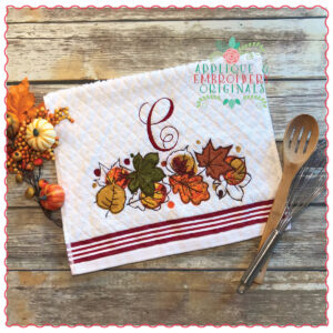 746 Stylized Leaves Frame Applique Design