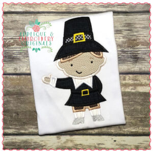 748 Pilgrim Boy Applique Design