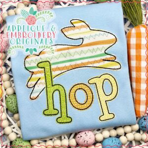930 HOP Bean Triple Stitch Applique Design