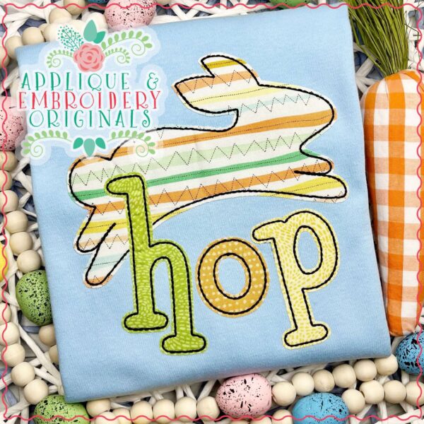 930 HOP Bean Triple Stitch Applique Design