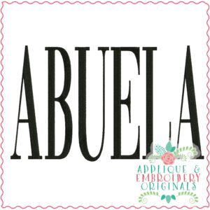 3572 ABUELA Embroidery Design