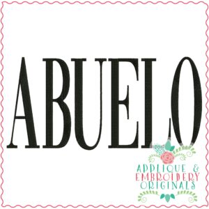 3595 ABUELO Embroidery Design