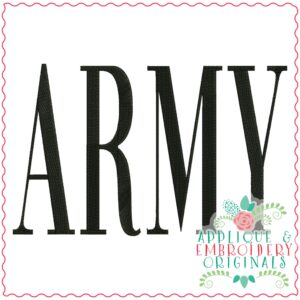 3621 Army Embroidery Design