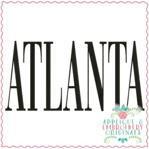 3881 ATLANTA Word Art Embroidery Design