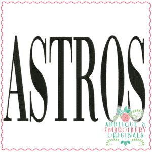 3903 ASTROS Word Art Embroidery Design
