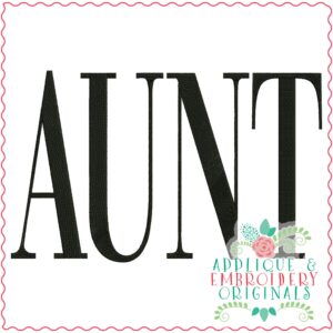 3435 Aunt Embroidery Design