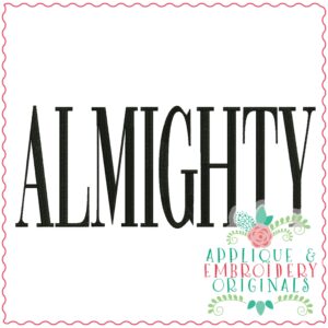 3459 ALMIGHTY Embroidery Design