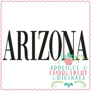 3303 Arizona Embroidery Design