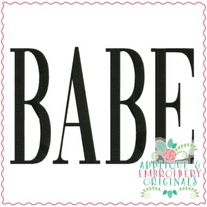 3674 BABE Embroidery Design