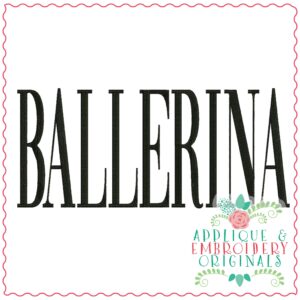 3493 BALLERINA Embroidery Design