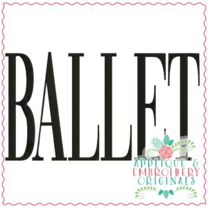 3494 BALLET Embroidery Design
