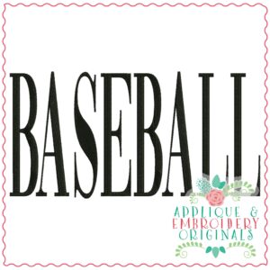 3495 Baseball Embroidery Design