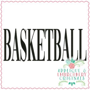 3496 BASKETBALL Embroidery Design