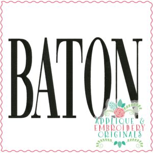 3525 BATON Embroidery Design