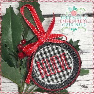 2156 Believe Ornament In-The-Hoop Designs