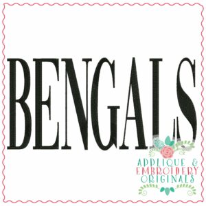 3957 BENGALS Word Art Embroidery Design