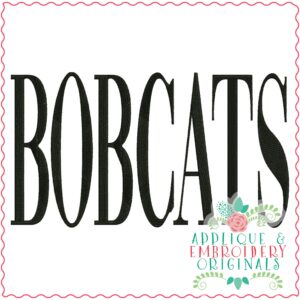 3438 Bobcats Embroidery Design