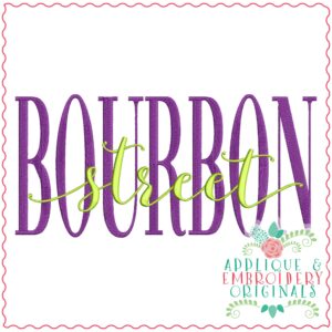 3678 BOURBON Street Embroidery Design