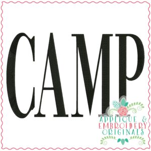 3626 CAMP Embroidery Design