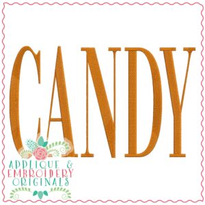 3750 CANDY Word Art Embroidery Design